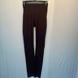 Excellent Condition Lululemon Dark Red Wine In Focus Tight Run Leggings Size 4